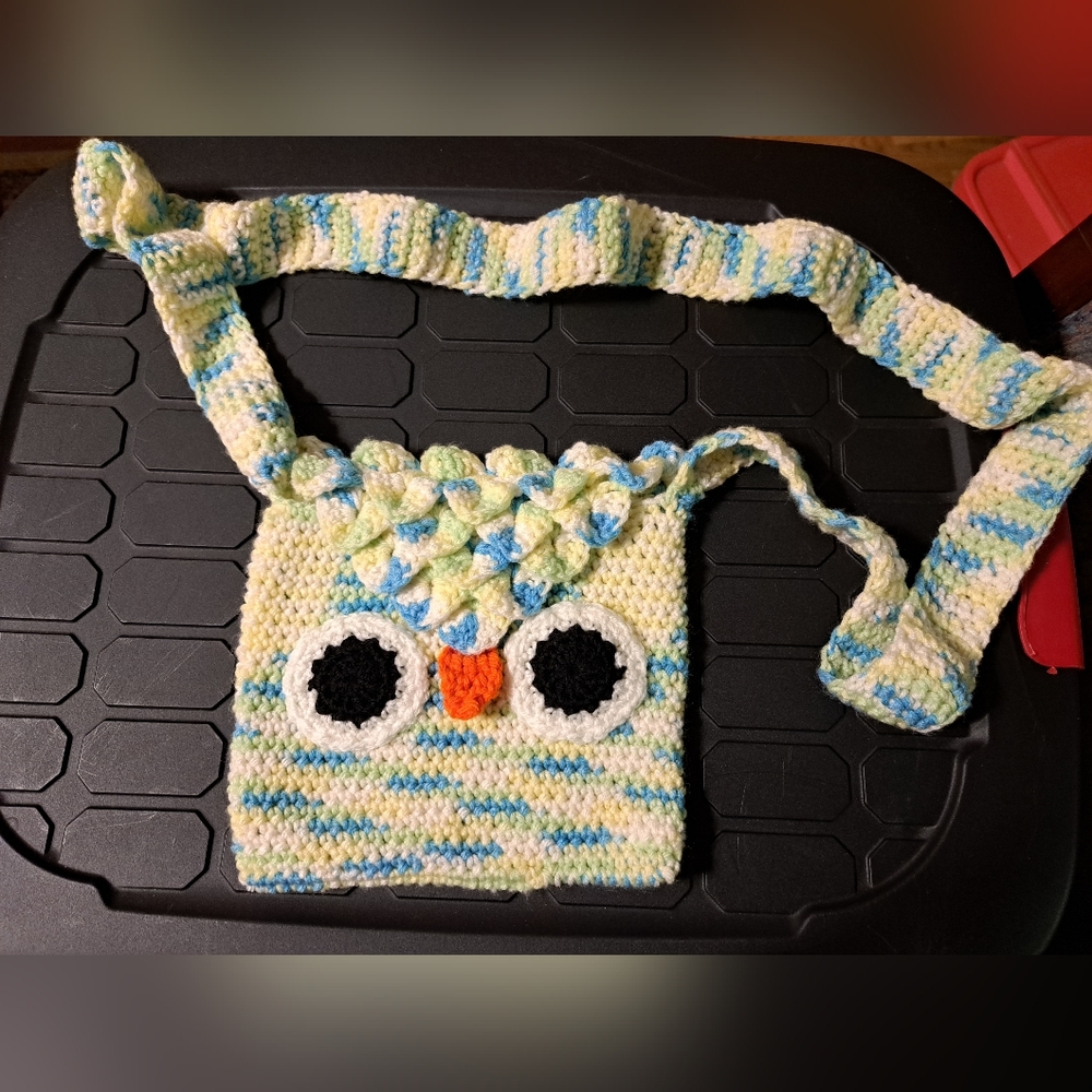 Hand Crocheted Owl Purse